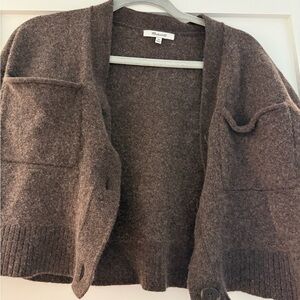 Madewell Dark Brown Pocket Button Cardigan